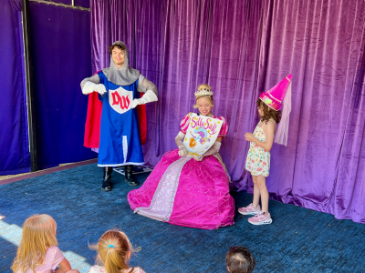 Knight and Princess reading book