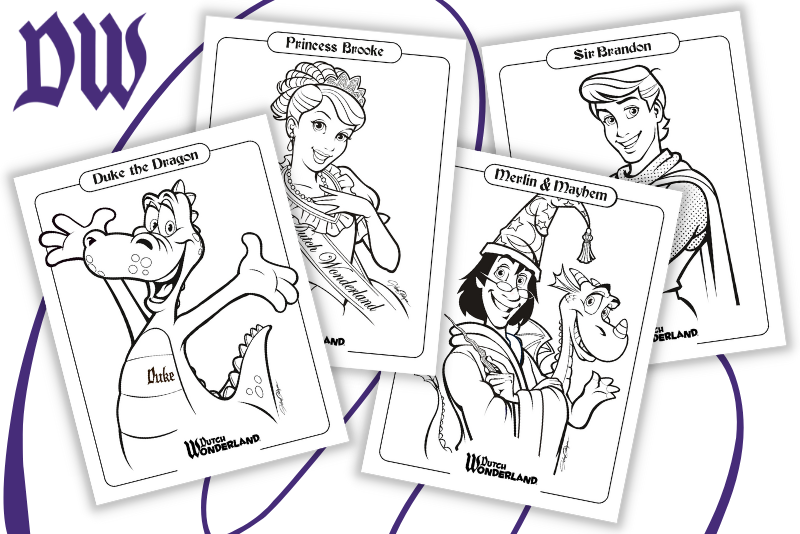 Coloring pages of Dutch Wonderland characters