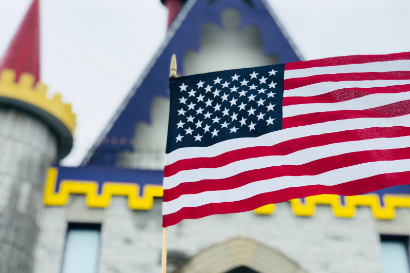 Waving American Flag
